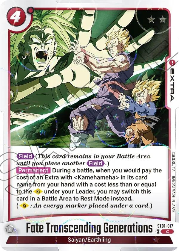 Image for Fate Transcending Generations (Alternate Art) (ST01-017) (Story Booster 01) (ST01) - Dragon Ball Super: Fusion World