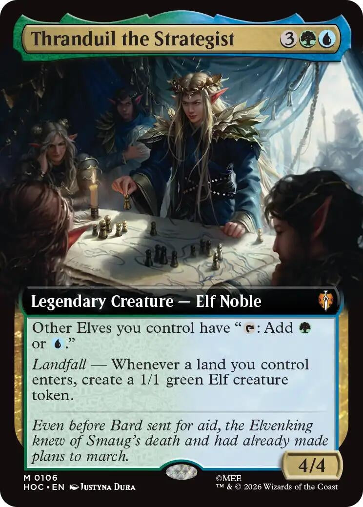 Image for Thranduil the Strategist (Extended Art) (106) (The Hobbit: Eternal-Legal) (HOC) - Magic: The Gathering