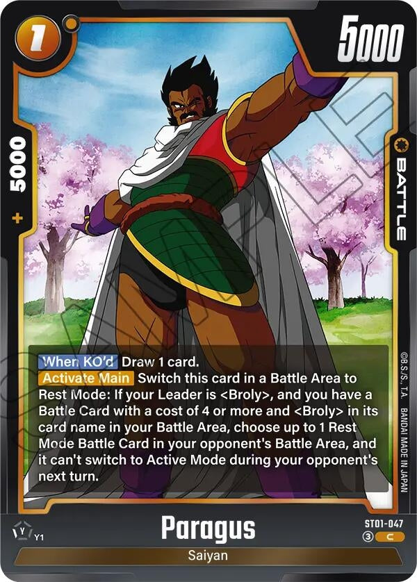 Image for Paragus (ST01-047) (Story Booster 01) (ST01) - Dragon Ball Super: Fusion World