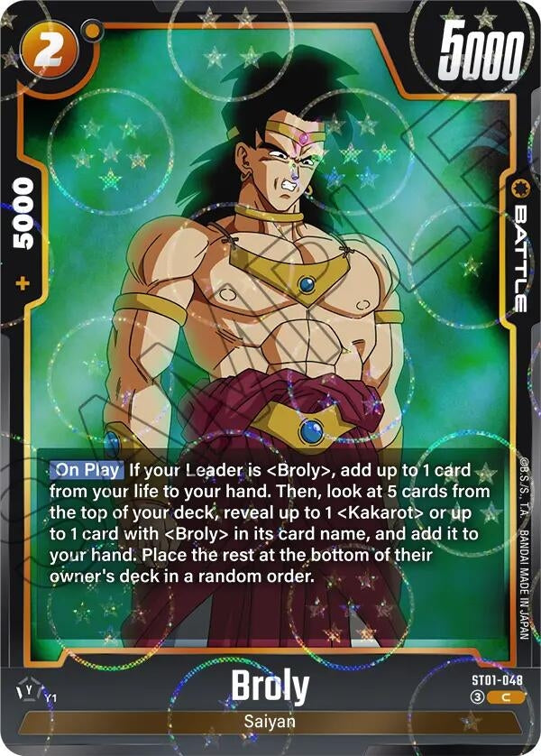 Image for Broly - ST01-048 (Dragon Ball Pattern) (ST01-048) (Story Booster 01) (ST01) - Dragon Ball Super: Fusion World
