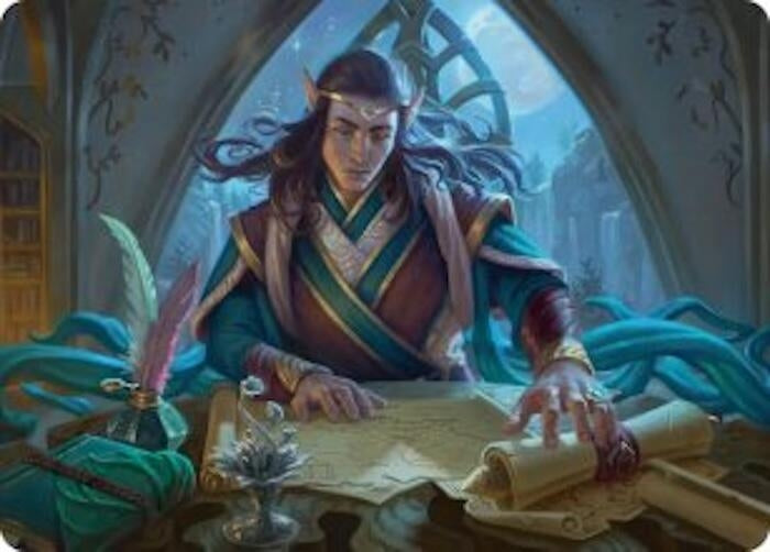 Image for Elrond, Moon-Reader Art Card (9) (Art Series: The Hobbit) (ASHOB) - Magic: The Gathering