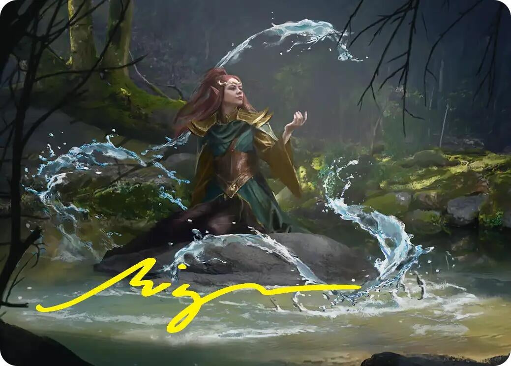 Image for Mirkwood Meditator Art Card (Gold-Stamped Signature) (10) (Art Series: The Hobbit) (ASHOB) - Magic: The Gathering