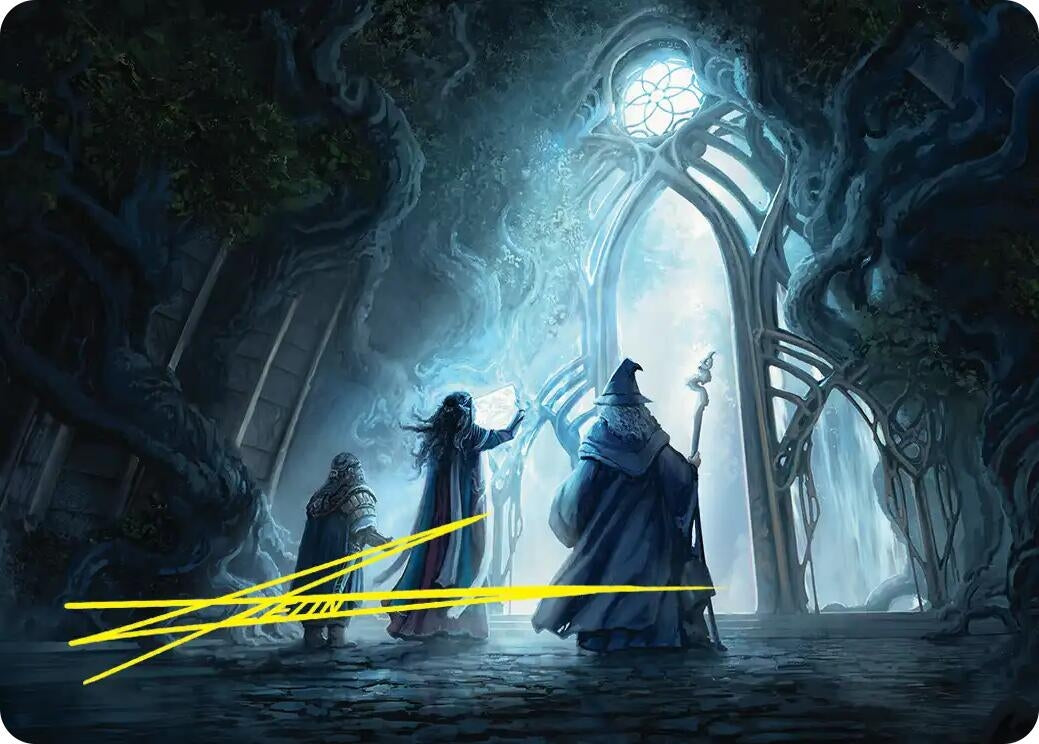 Image for Uncover the Moon-Letters Art Card (Gold-Stamped Signature) (13) (Art Series: The Hobbit) (ASHOB) - Magic: The Gathering