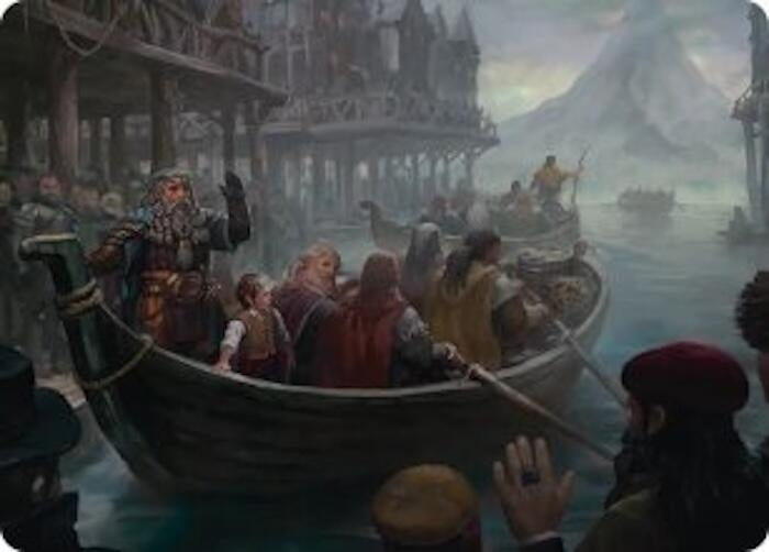Image for Uneasy Partings Art Card (14) (Art Series: The Hobbit) (ASHOB) - Magic: The Gathering
