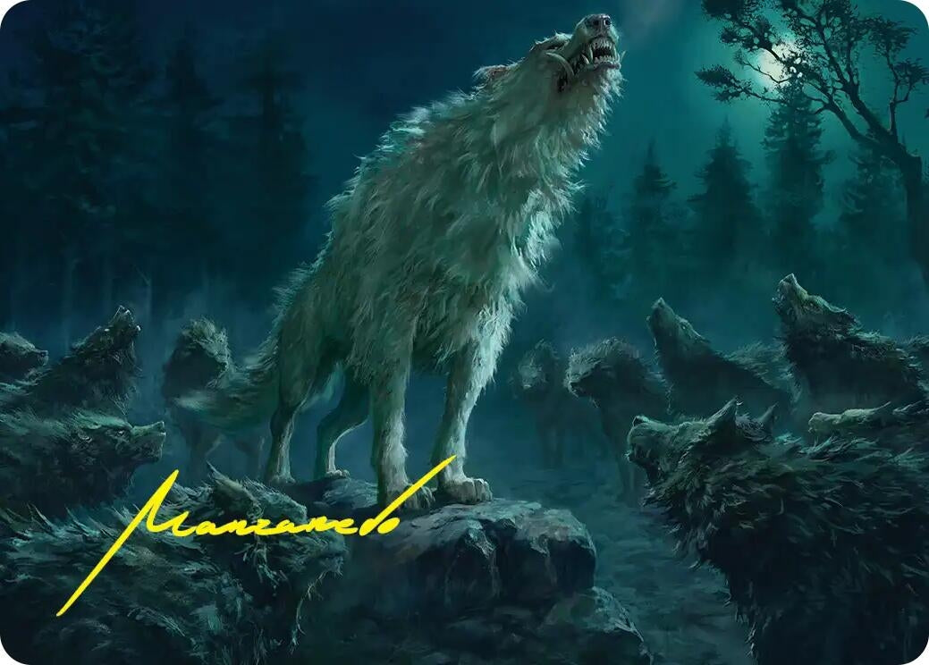 Image for Reverent Howl Art Card (Gold-Stamped Signature) (16) (Art Series: The Hobbit) (ASHOB) - Magic: The Gathering
