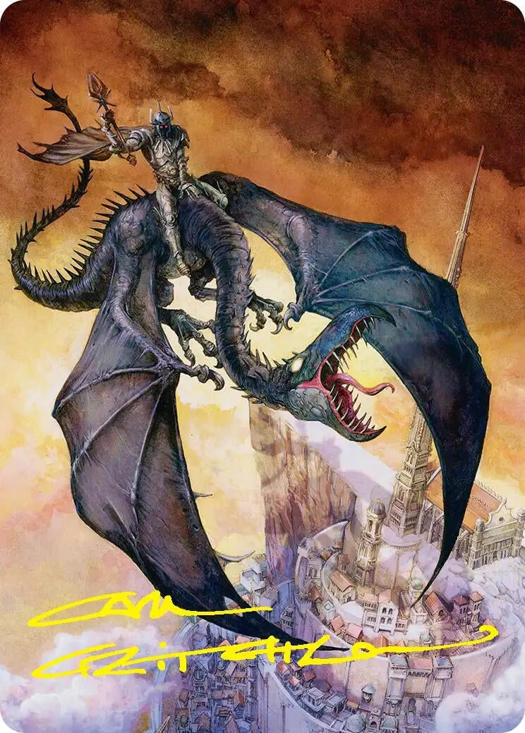 Image for Witch-king, Bringer of Ruin Art Card (Gold-Stamped Signature) (32) (Art Series: The Hobbit) (ASHOB) - Magic: The Gathering