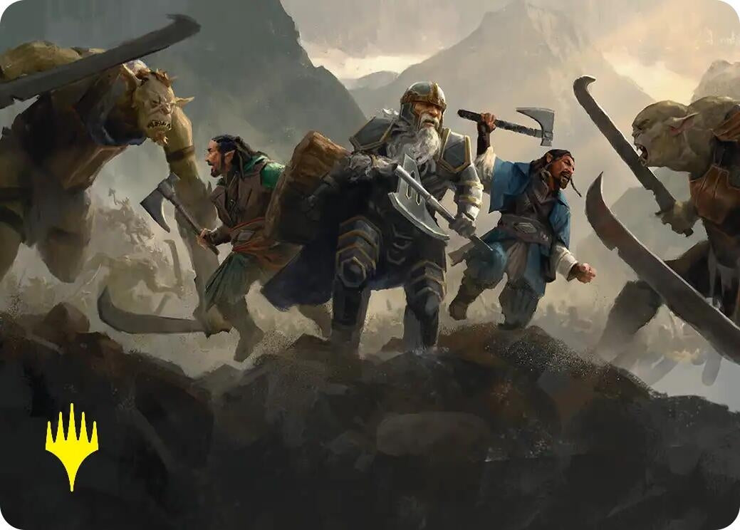 Image for Struggle of Howling Steel Art Card (Gold-Stamped) (51) (Art Series: The Hobbit) (ASHOB) - Magic: The Gathering