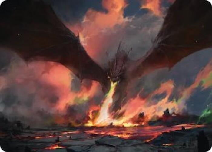 Image for Smaug, the Great Calamity Art Card (17) (Art Series: The Hobbit) (ASHOB) - Magic: The Gathering