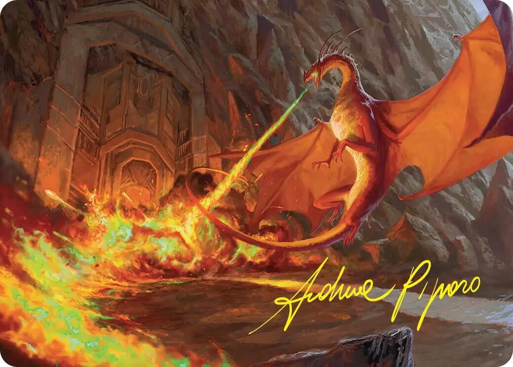 Image for Smaug's Fury Art Card (Gold-Stamped Signature) (18) (Art Series: The Hobbit) (ASHOB) - Magic: The Gathering