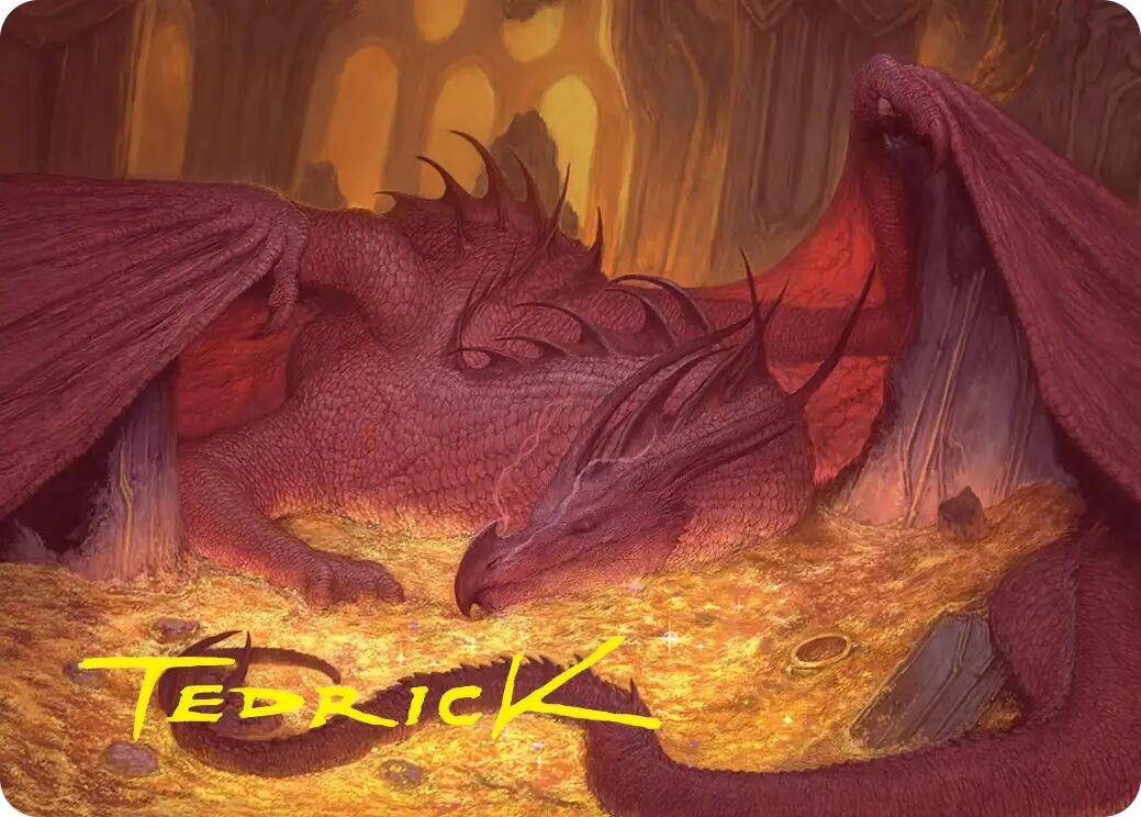Image for Smaug the Magnificent Art Card (Gold-Stamped Signature) (43) (Art Series: The Hobbit) (ASHOB) - Magic: The Gathering