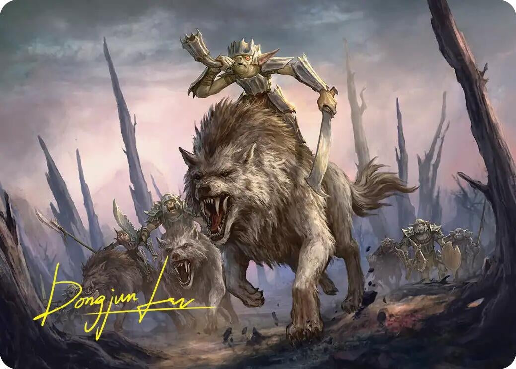 Image for Signal the Onslaught Art Card (Gold-Stamped Signature) (52) (Art Series: The Hobbit) (ASHOB) - Magic: The Gathering