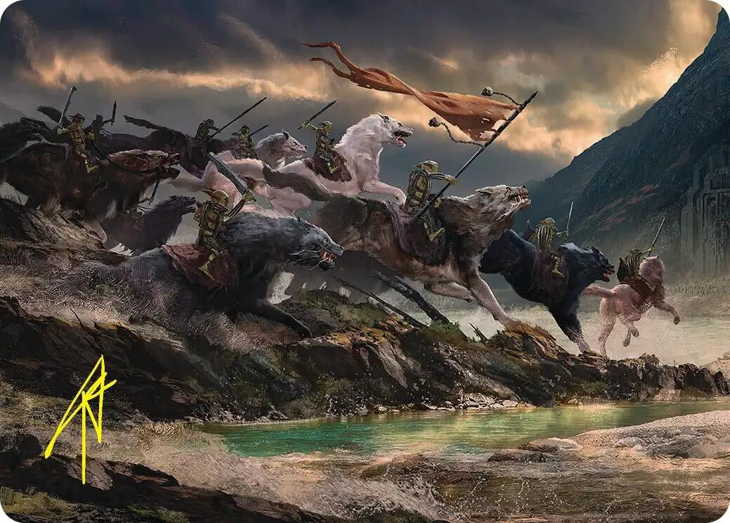 Image for Tide of Fury and Disorder Art Card (Gold-Stamped Signature) (53) (Art Series: The Hobbit) (ASHOB) - Magic: The Gathering