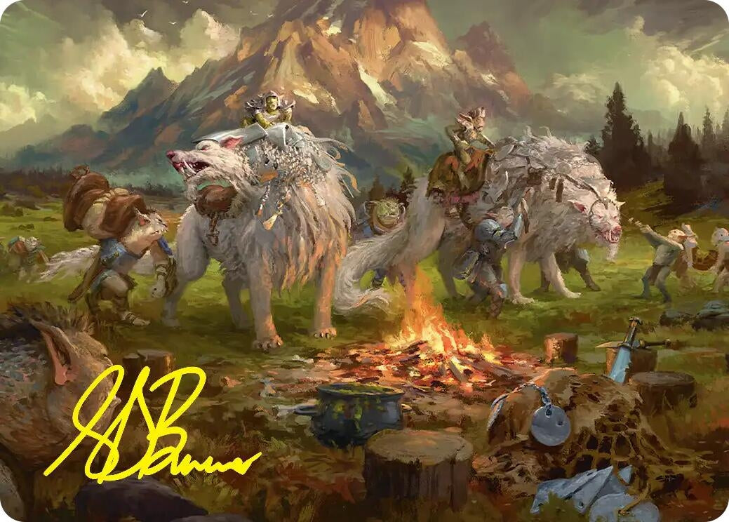 Image for Mount Gundabad Mobilizes Art Card (Gold-Stamped Signature) (54) (Art Series: The Hobbit) (ASHOB) - Magic: The Gathering