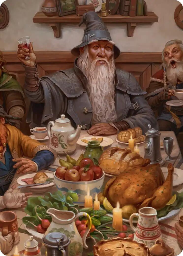 Image for Gandalf, Party Guest Art Card (2/12) (2) (Art Series: The Hobbit) (ASHOB) - Magic: The Gathering