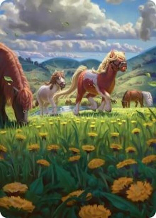 Image for Troop of Ponies Art Card (1) (Art Series: The Hobbit) (ASHOB) - Magic: The Gathering