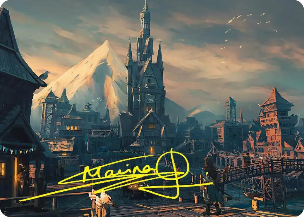 Image for Lake-town Art Card (Gold-Stamped Signature) (24) (Art Series: The Hobbit) (ASHOB) - Magic: The Gathering