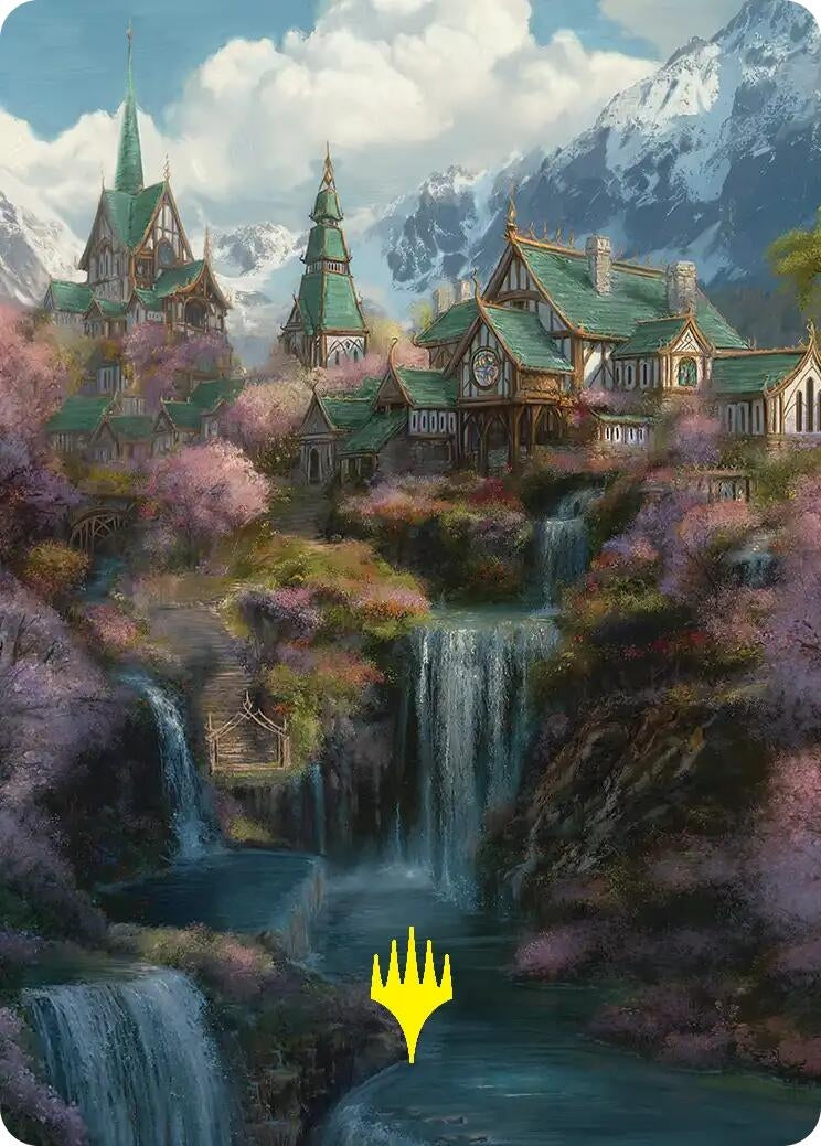 Image for Rivendell Art Card (Gold-Stamped) (40) (Art Series: The Hobbit) (ASHOB) - Magic: The Gathering