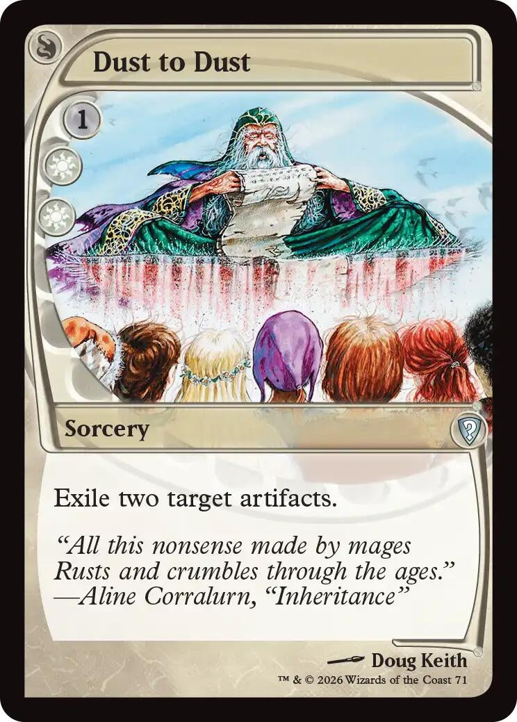 Image for Dust to Dust (Future Sight) (71) (Mystery Booster Commander Edition) (MBC) - Magic: The Gathering