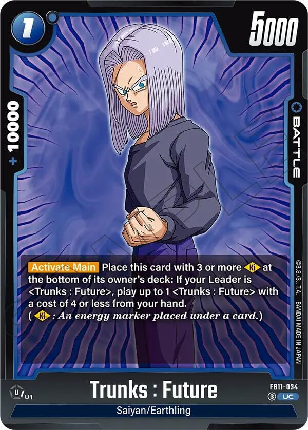 Image for Trunks : Future - FB11-034 (FB11-034) (Brightness of Hope) (FB11) - Dragon Ball Super: Fusion World