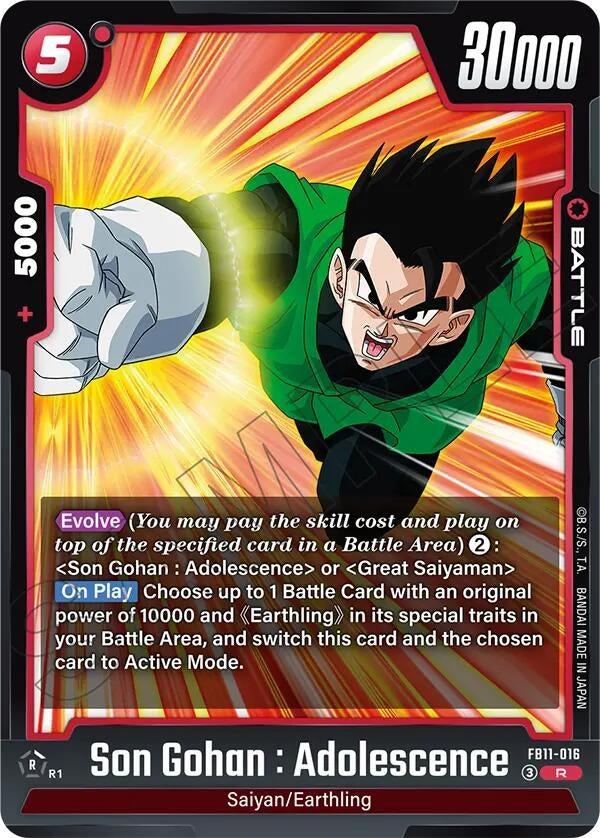 Image for Son Gohan : Adolescence - FB11-016 (FB11-016) (Brightness of Hope) (FB11) - Dragon Ball Super: Fusion World