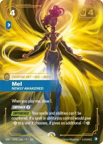 Image for Mel - Newly Awakened (069b/166) (Riftbound Organized Play Promotional Cards) (OPP) - Riftbound: League of Legends Trading Card Game