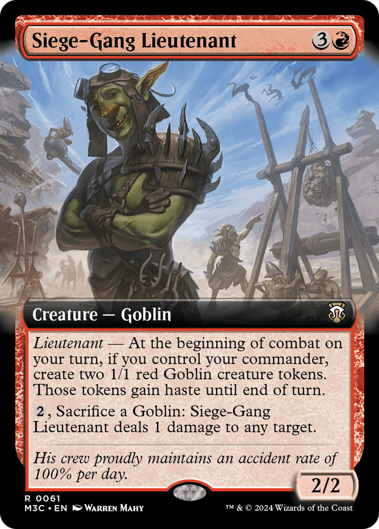 Siege-Gang Lieutenant (Extended Art) (Ripple Foil) [Modern Horizons 3 Commander] | Red Riot Games CA