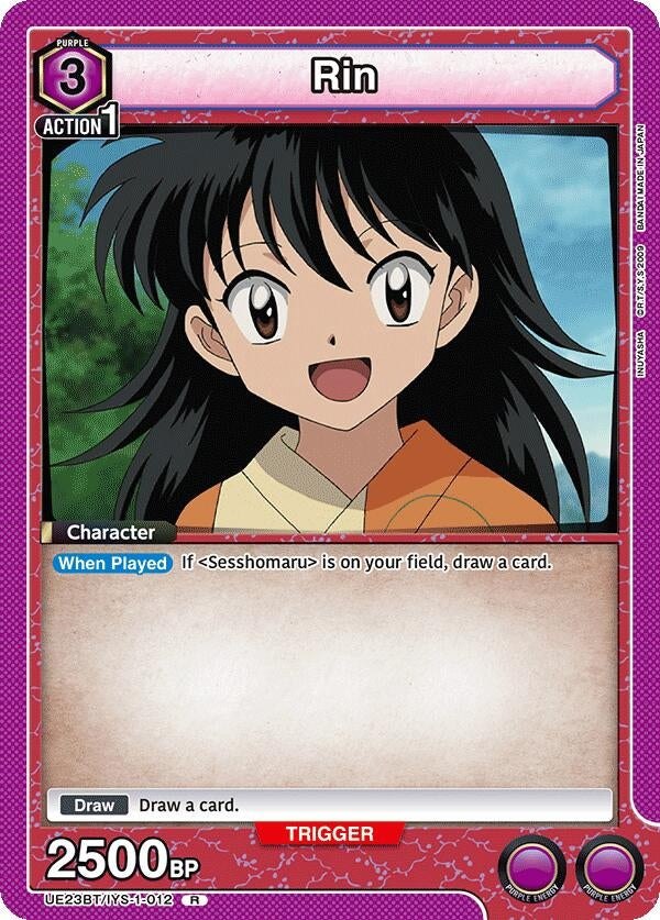 Image for Rin (012) (UE23BT/IYS-1-012) (UE23BT: Inuyasha) (UE23BT) - Union Arena