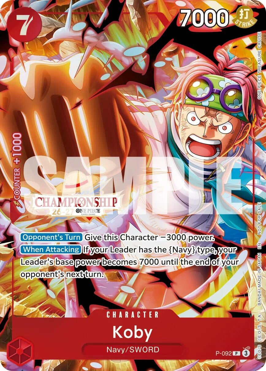 Image for Koby (CS 26-27 Event Pack Finalist Ver.) (P-092) (One Piece Promotion Cards) (OP-PR) - One Piece Card Game