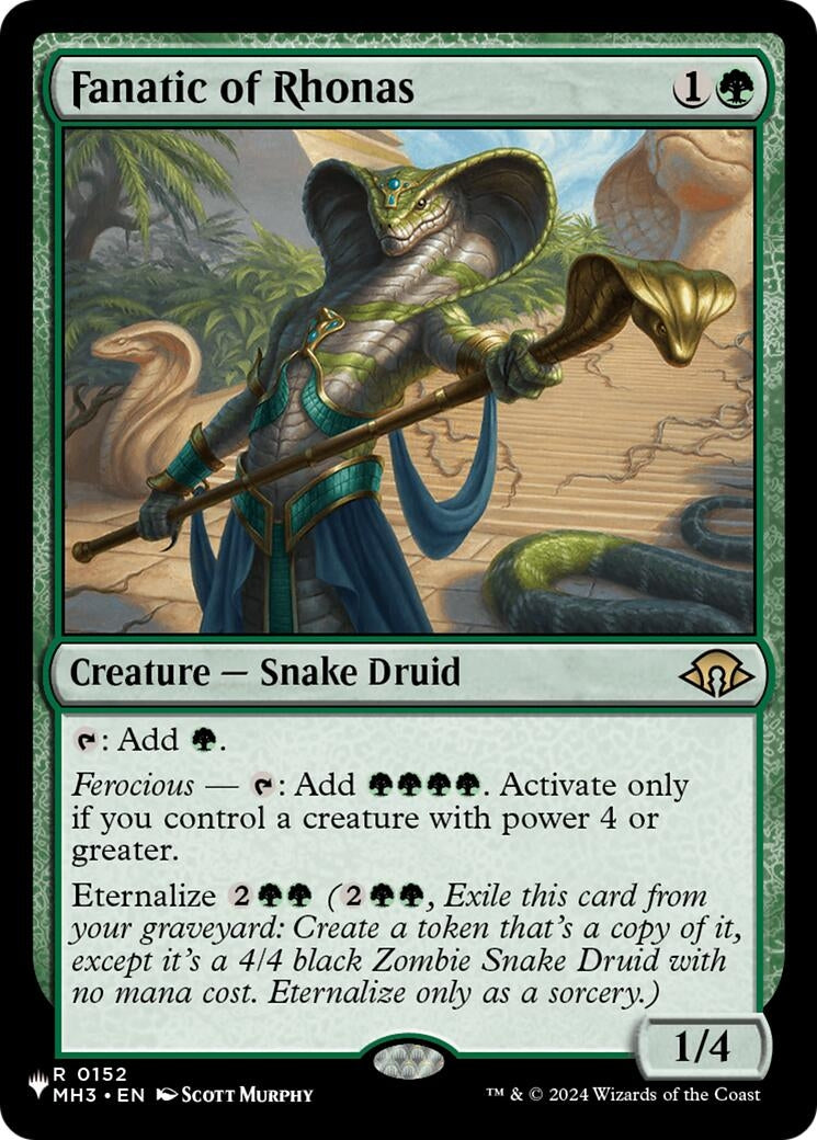 Image for Fanatic of Rhonas (152) (The List Reprints) (LIST) - Magic: The Gathering