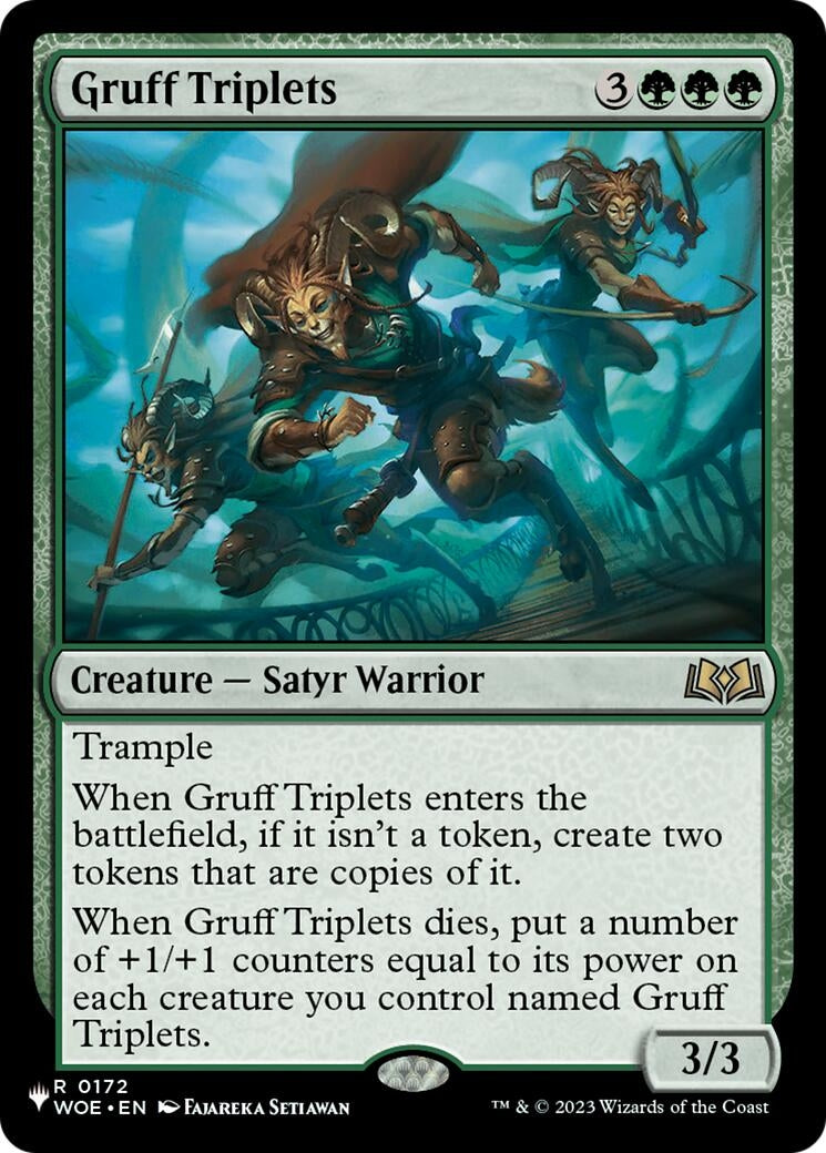 Image for Gruff Triplets (172) (The List Reprints) (LIST) - Magic: The Gathering
