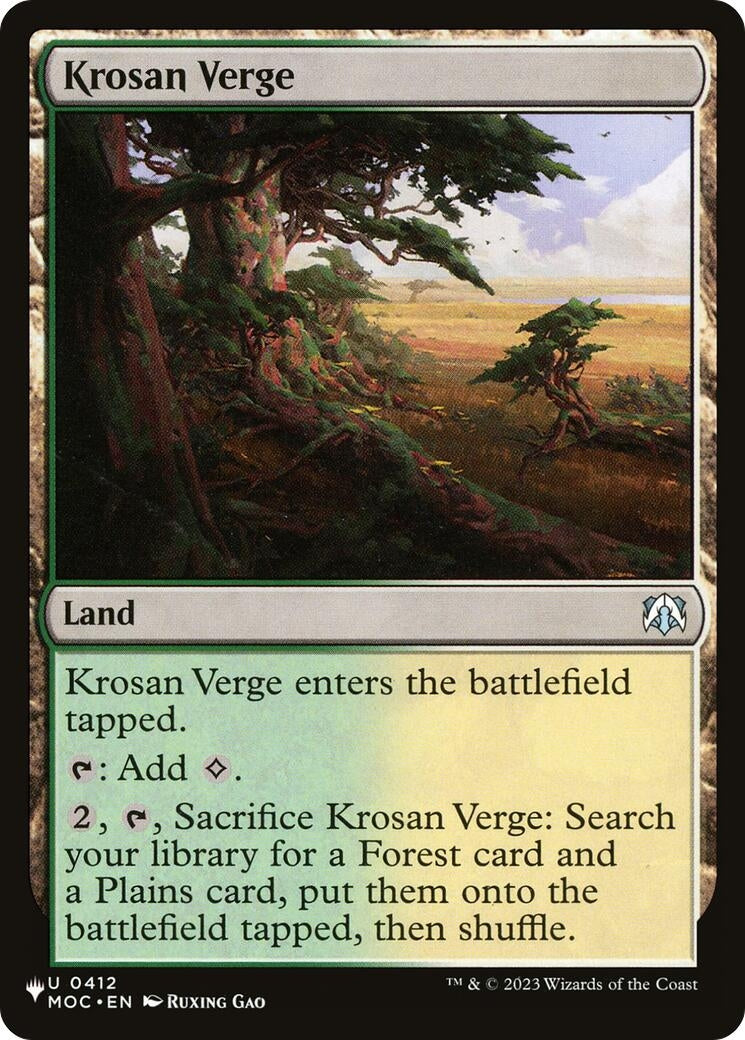 Image for Krosan Verge (MOC) (412) (The List Reprints) (LIST) - Magic: The Gathering