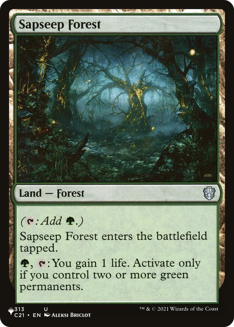 Image for Sapseep Forest (313) (The List Reprints) (LIST) - Magic: The Gathering