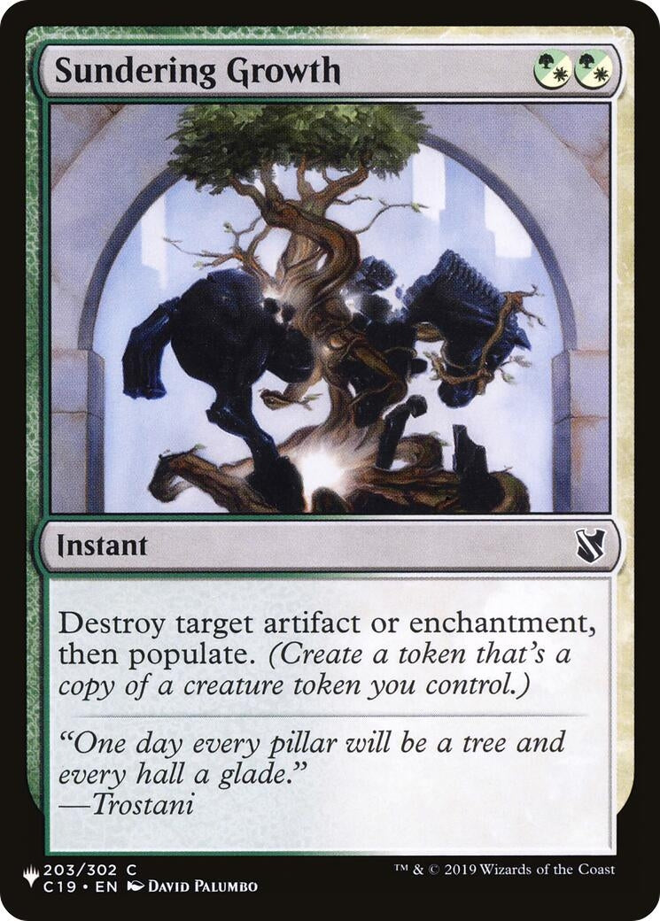 Image for Sundering Growth (203) (The List Reprints) (LIST) - Magic: The Gathering