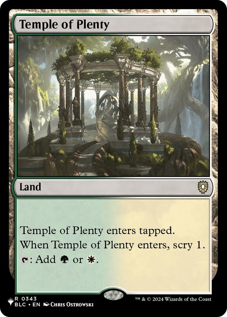 Image for Temple of Plenty (343) (The List Reprints) (LIST) - Magic: The Gathering