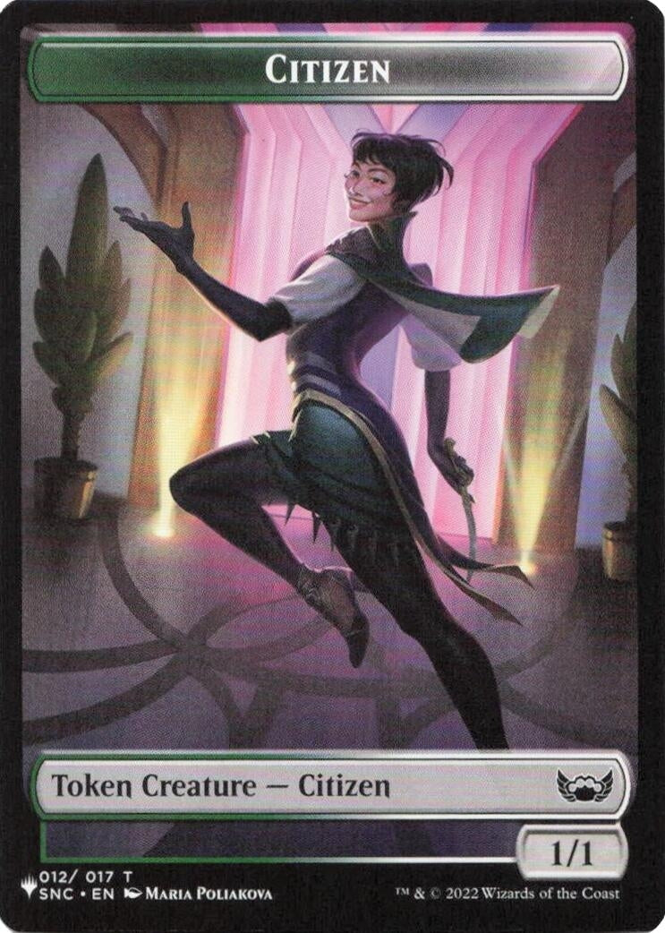 Image for Citizen // Dinosaur Double-Sided Token (12 // 7) (The List Reprints) (LIST) - Magic: The Gathering