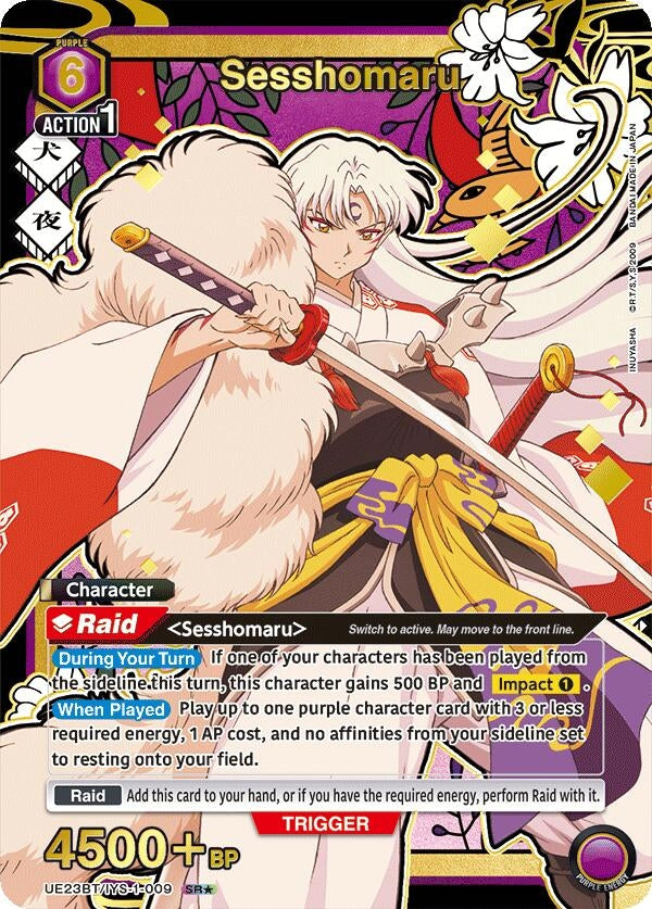 Image for Sesshomaru (009) (SR*) (Box Topper Gold Foil) (UE23BT/IYS-1-009) (UE23BT: Inuyasha) (UE23BT) - Union Arena