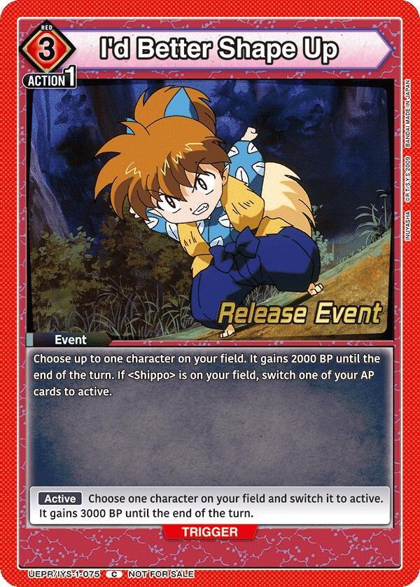 Image for I'd Better Shape Up (UEPR/IYS-1-075) (UE23BT: Inuyasha Release Event Cards) (UE23BT_RE) - Union Arena