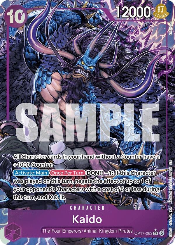 Image for Kaido (063) (Alternate Art) (OP17-063) (The World's Strongest Warriors) (OP17) - One Piece Card Game