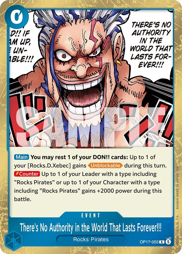 Image for There's No Authority in the World That Lasts Forever!!! (OP17-055) (The World's Strongest Warriors) (OP17) - One Piece Card Game