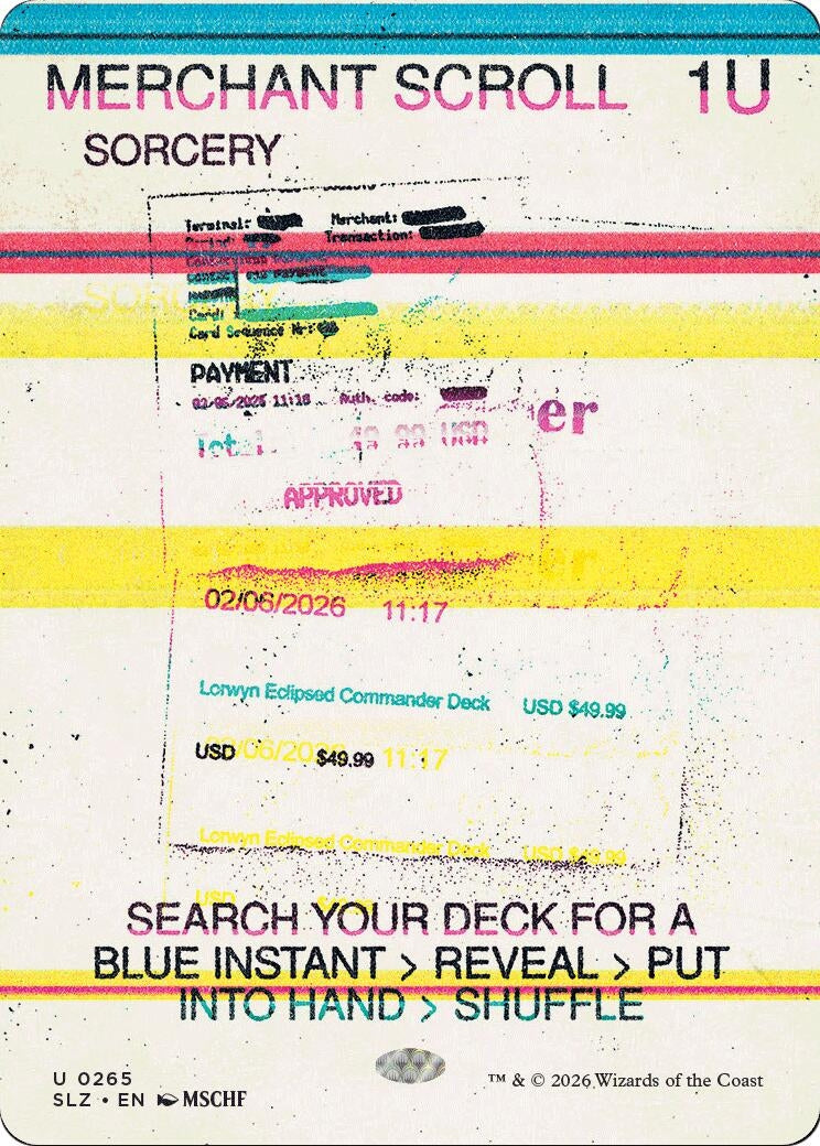 Image for Merchant Scroll (0265) (265) (Secret Lair x MSCHF: The Zeta Set) (SLZ) - Magic: The Gathering