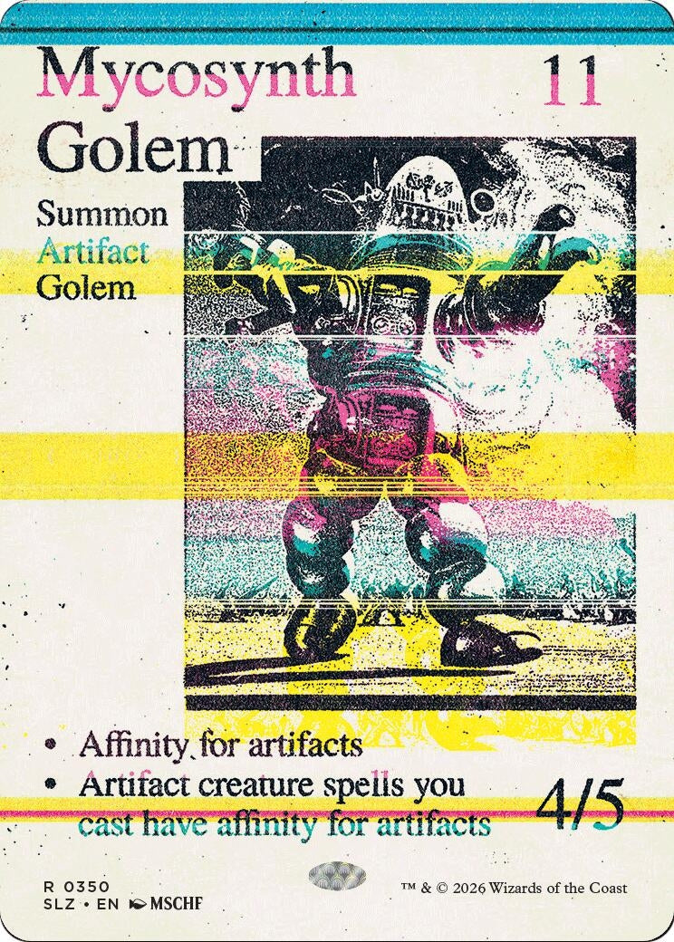 Image for Mycosynth Golem (0350) (350) (Secret Lair x MSCHF: The Zeta Set) (SLZ) - Magic: The Gathering