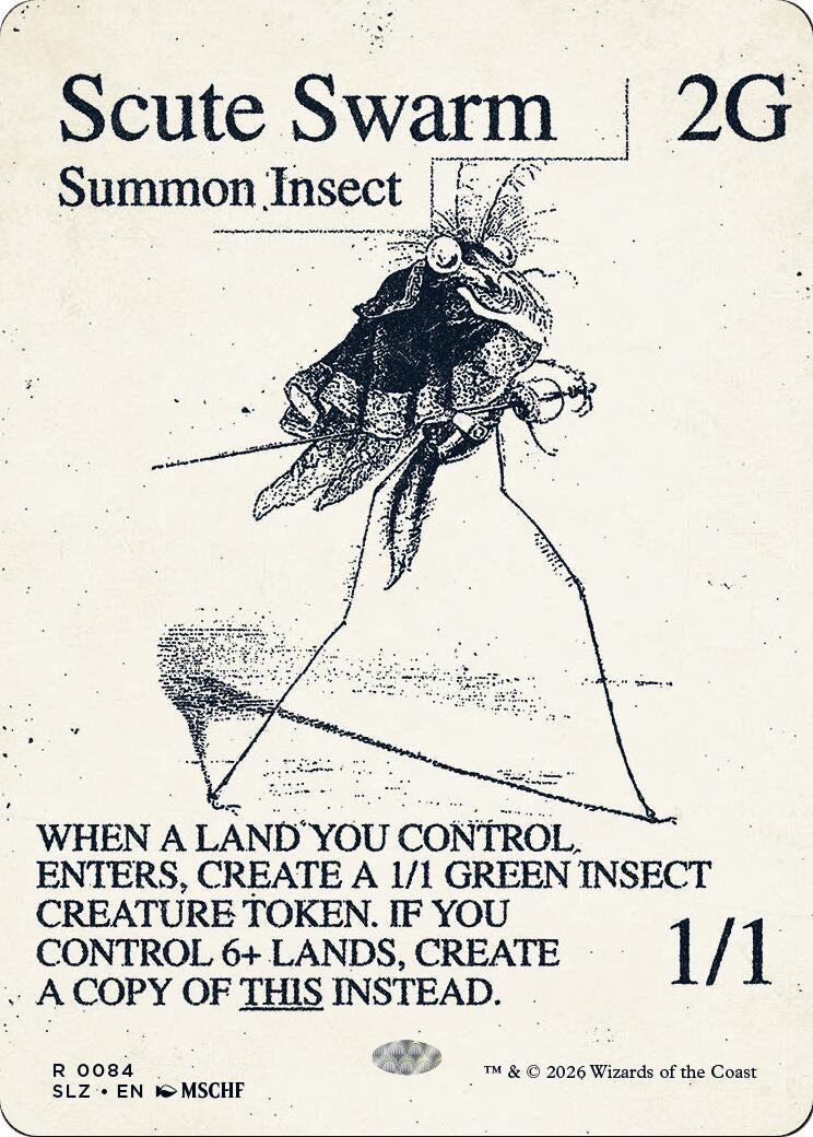 Image for Scute Swarm (0084) (84) (Secret Lair x MSCHF: The Zeta Set) (SLZ) - Magic: The Gathering