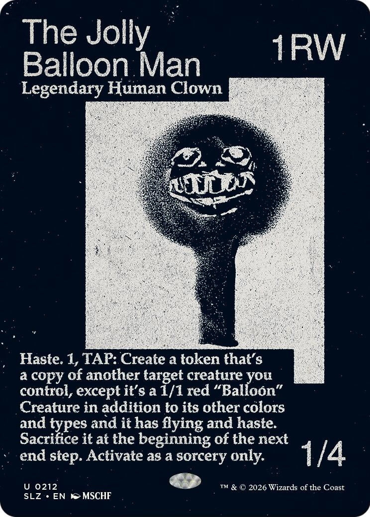 Image for The Jolly Balloon Man (0212) (212) (Secret Lair x MSCHF: The Zeta Set) (SLZ) - Magic: The Gathering