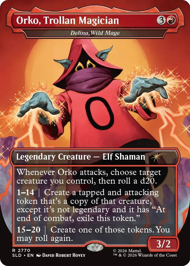 Image for Orko, Trollan Magician - Delina, Wild Mage (2770) (Secret Lair Drop Series) (SLD) - Magic: The Gathering