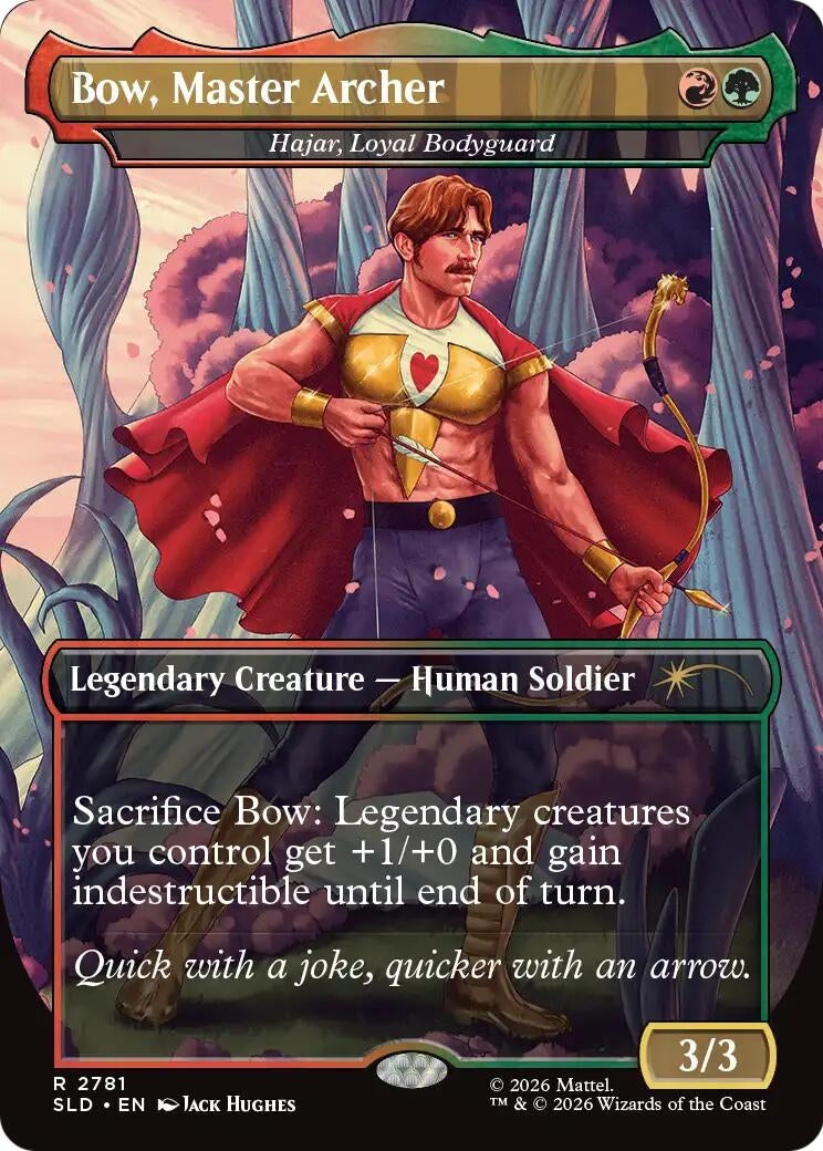 Image for Bow, Master Archer - Hajar, Loyal Bodyguard (2781) (Secret Lair Drop Series) (SLD) - Magic: The Gathering