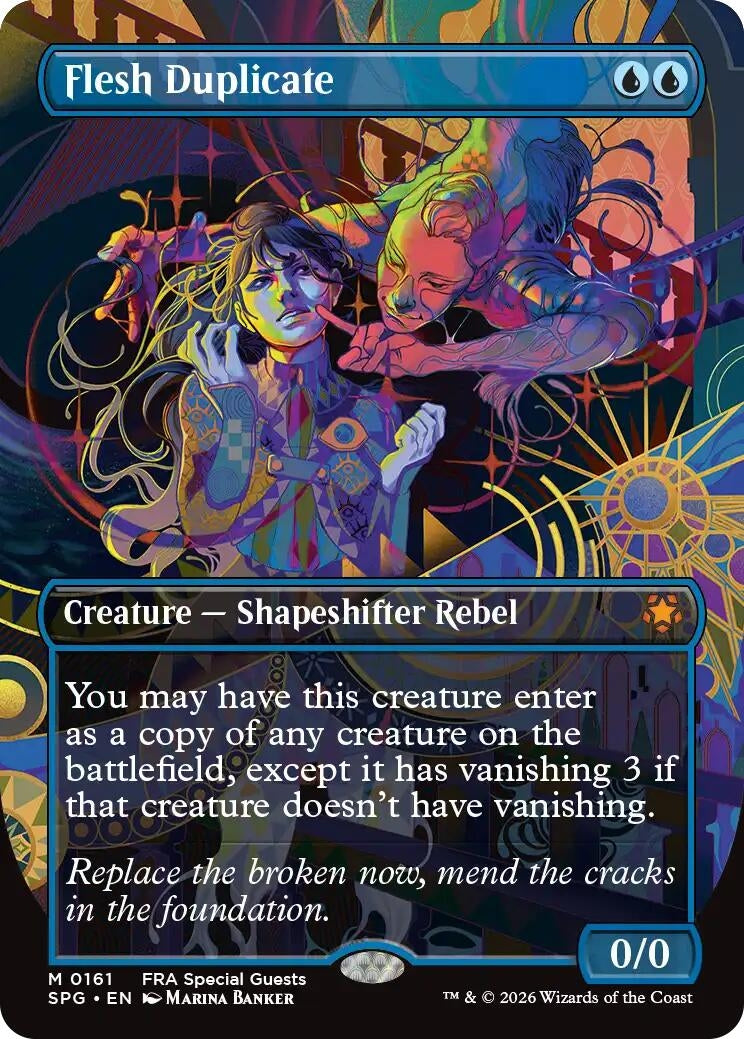 Image for Flesh Duplicate (Borderless) (161) (Special Guests) (SPG) - Magic: The Gathering
