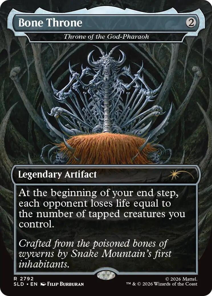 Image for Bone Throne - Throne of the God-Pharaoh (2792) (Secret Lair Drop Series) (SLD) - Magic: The Gathering