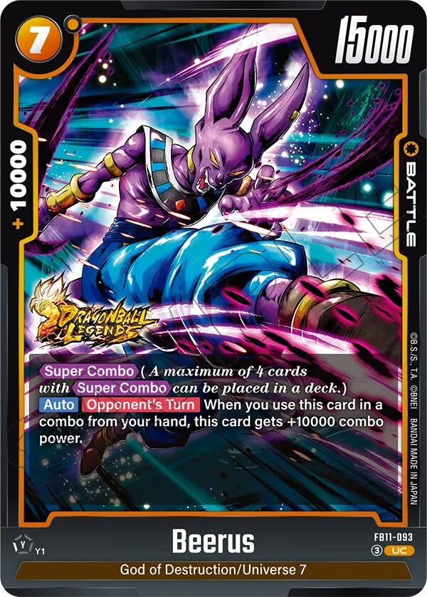 Image for Beerus - FB11-093 (FB11-093) (Brightness of Hope) (FB11) - Dragon Ball Super: Fusion World