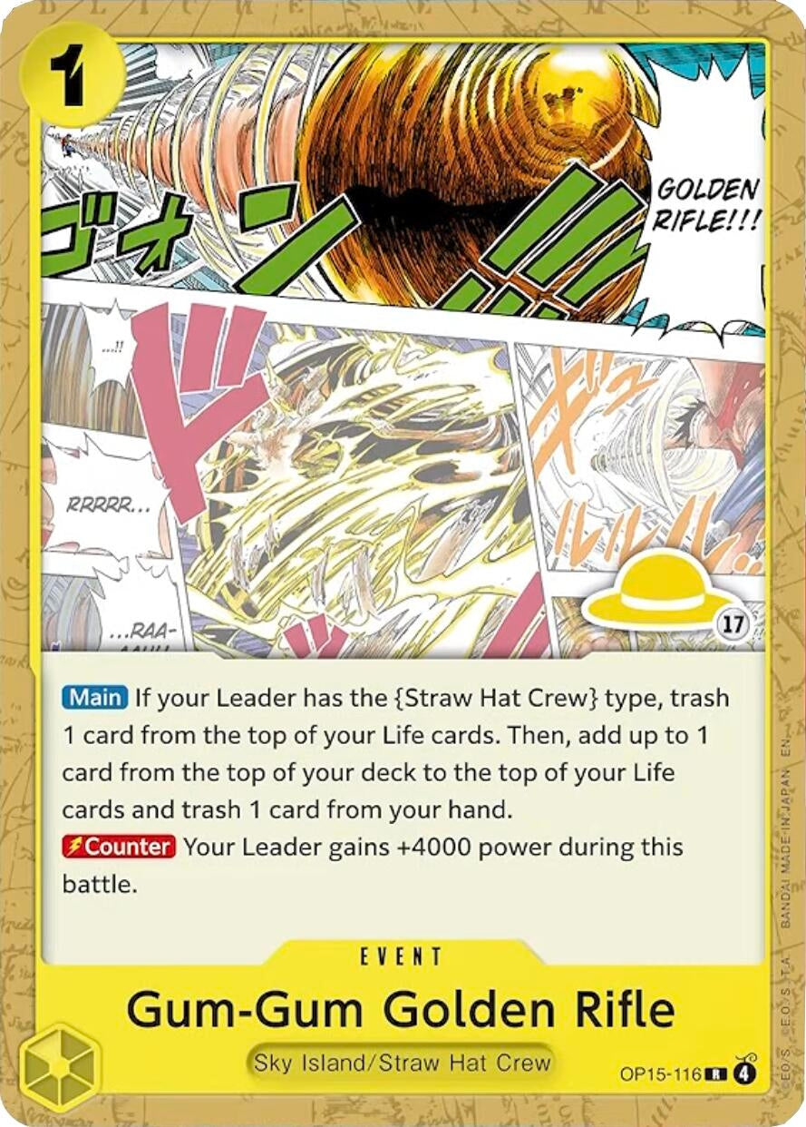 Image for Gum-Gum Golden Rifle (Luffy Deck) (OP15-116) (Set Sail Deck Set) (SD01) - One Piece Card Game
