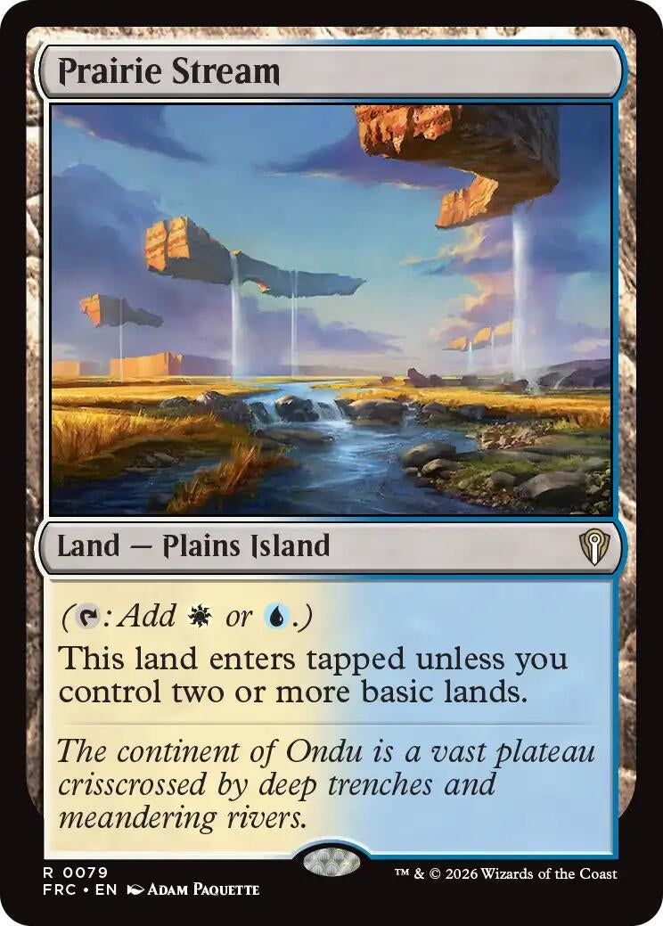 Image for Prairie Stream (79) (Commander: Reality Fracture) (FRC) - Magic: The Gathering